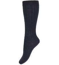 Condor Knæstrømper - Rib - Uld - Dark Blue
