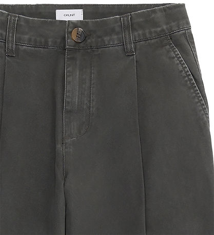 Grunt Bukser - GrCurtis - Pleat - Dark Grey