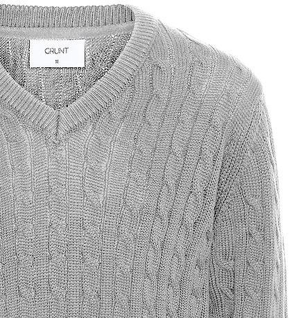 Grunt Bluse - Strik - GrAron - Grey Melange