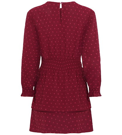 Grunt Kjole - GrSpelug - Dot - Dark Red