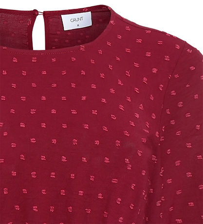 Grunt Kjole - GrSpelug - Dot - Dark Red