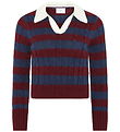 Grunt Bluse - Strik - GrBertage - Navy-Red