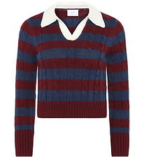 Grunt Bluse - Strik - GrBertage - Navy-Red