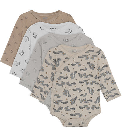 Pippi Baby Body l/æ - 4-pak - Rainy Day