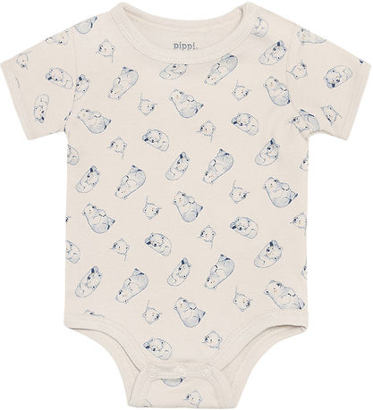Pippi Baby Body k/æ - 4-pak - Flint Stone