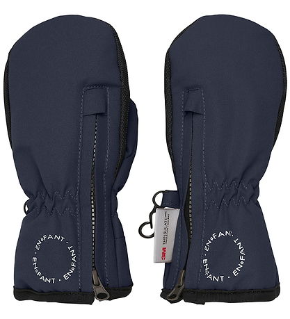 En Fant Mittens w. Zipper - Ebony