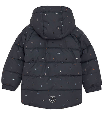 Color Kids Dunjakke - Quilt & AOP - Phantom