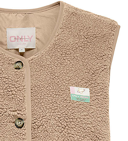 Kids Only Fleecevest - Teddy - KogBaby - Cuban Sand/Vintage Badg
