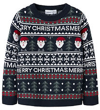 Name it Sweatshirt - NmnRastokka - Strik - Dark Sapphire