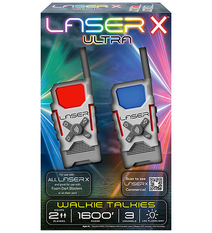 Laser X - Walkie Talkie - 500 m - Hvid/Grå
