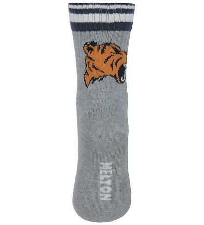 Melton Strømper - Tiger - Light Grey Melange