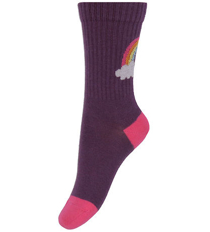 Melton Strømper - Rainbow - Hortensia