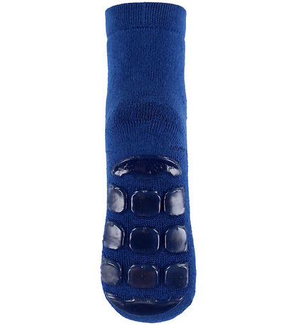 Melton Strømper - Anti-Slip - Burger - True Blue