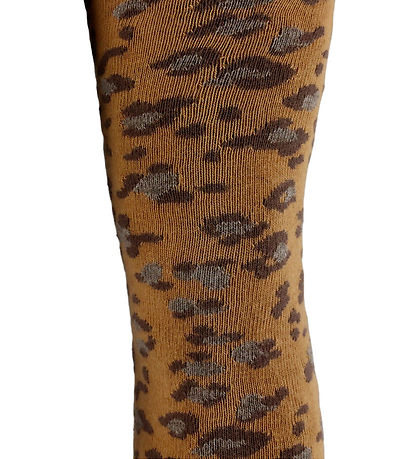 Melton Strømpebukser - Leopard - Biscuit