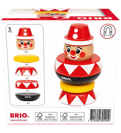 BRIO Stabeltårn - Magnestisk - Klovn