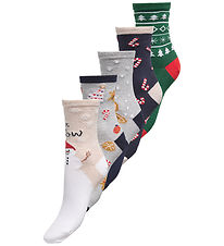 Kids Only Strømper - 5-pak - KogChristmas - Light Grey Melange/S
