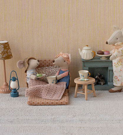 Maileg Miniature Sofa - Mus - Rosa m. Prikker