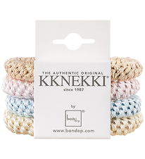 Kknekki Elastikker - 4-pak - Blå/Creme/Rosa/Guld