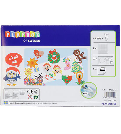 Playbox Perlesæt - 4000 stk. - Julemotiver