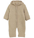 Huttelihut Køredragt - Uldfleece - Camel Melange m. Ører
