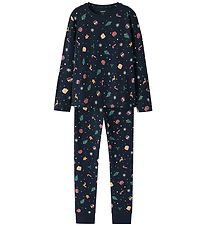 Name It Nattøj - 2-delt - NknVismas - Navy Blazer/Xmas AOP Navy