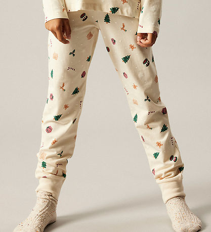 Name It Nattøj - 2-delt - NknVismas - Whitecap Gray/Xmas AOP