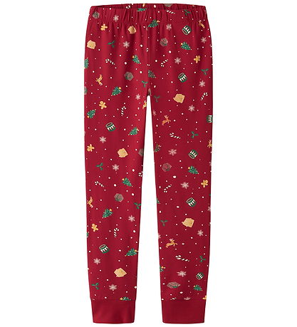 Name It Nattøj - 2-delt - NknVismas - Jester Red/Xmas AOP Red