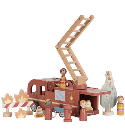 Little Dutch Brandbil m. Træfigurer
