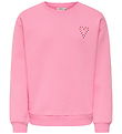 Kids Only Sweatshirt - KogZenja - Sachet Pink/Holly Jolly