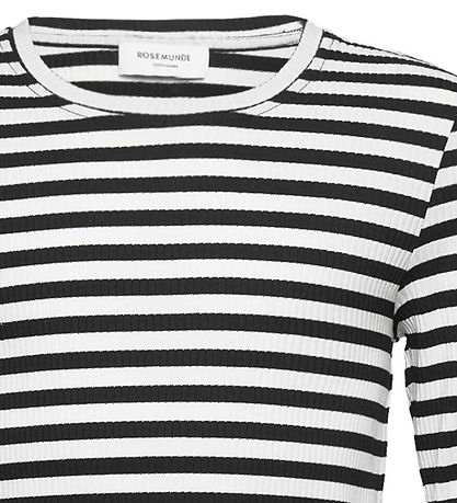 Rosemunde Bluse - Black White Stripe