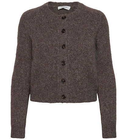 Rosemunde Cardigan - Uld - Brown Grey Mel