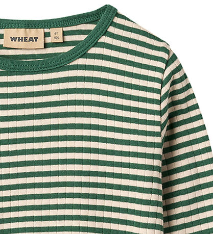 Wheat Bluse - Stig - Green Stripe