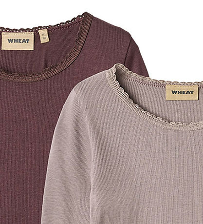 Wheat Bluse - 2-pak - Rib - Reese - Purple Fudge