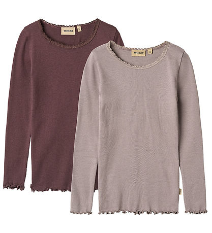 Wheat Bluse - 2-pak - Rib - Reese - Purple Fudge