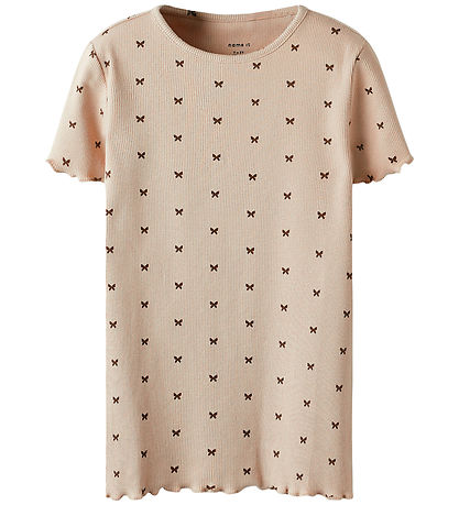 Name It T-shirt - Rib - NkfKarlia - Oxford Tan