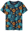 Name It T-shirt - NkmZalo - Navy Blazer/Bright Marigold