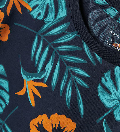 Name It T-shirt - NkmZalo - Navy Blazer/Bright Marigold