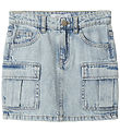 Name It Nederdel - NkfMillie - Cargo - Light Blue Bleached Denim