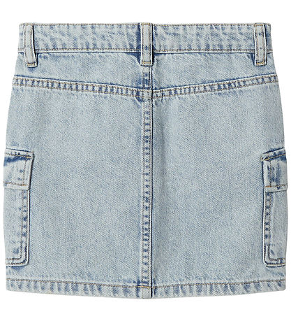 Name It Nederdel - NkfMillie - Cargo - Light Blue Bleached Denim