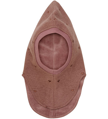 Huttelihut Elefanthue - Uld - 2-lags - Burlwood m. Hjerter