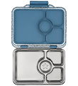 Yumbox Madkasse m. 4 Rum - Bento Steel - Paris Blue Glitter