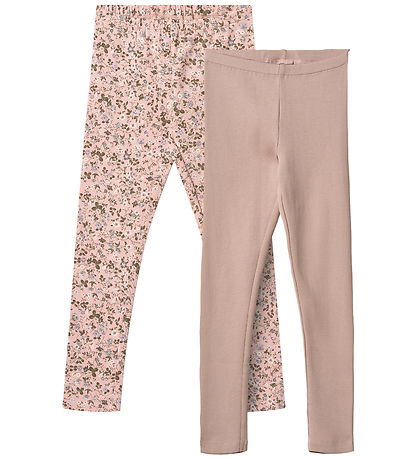 Wheat Leggings - 2-pak - Jules - Rose Powder Flowers