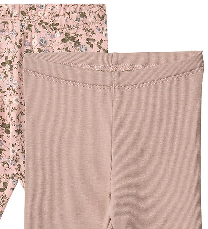 Wheat Leggings - 2-pak - Jules - Rose Powder Flowers