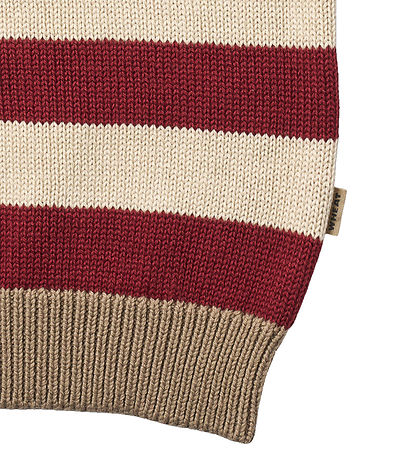Wheat Nissehue - Strik - Red Stripe