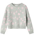Name It Bluse - Strik - NkfOline - Light Grey Melange