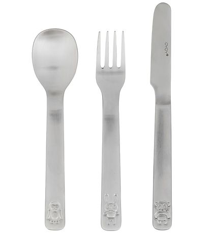 OYOY Cutlery - We Love Animals - Brushed Steel