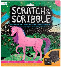 Ooly Scratch and Scribble Sæt - Magical Unicorns