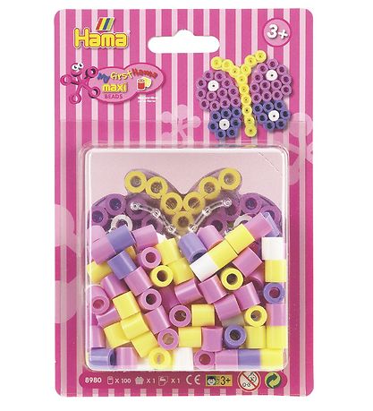 Hama Maxi Perlesæt - 100 stk. - Sommerfugl