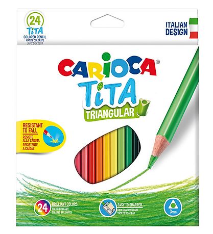 Carioca Farveblyanter - Trekantet - 24 stk - Multifarvet