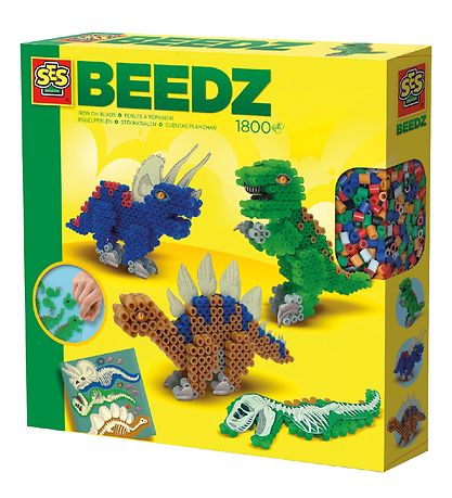 SES Creative Beedz Perlesæt - 1800 stk - Dinosaurer